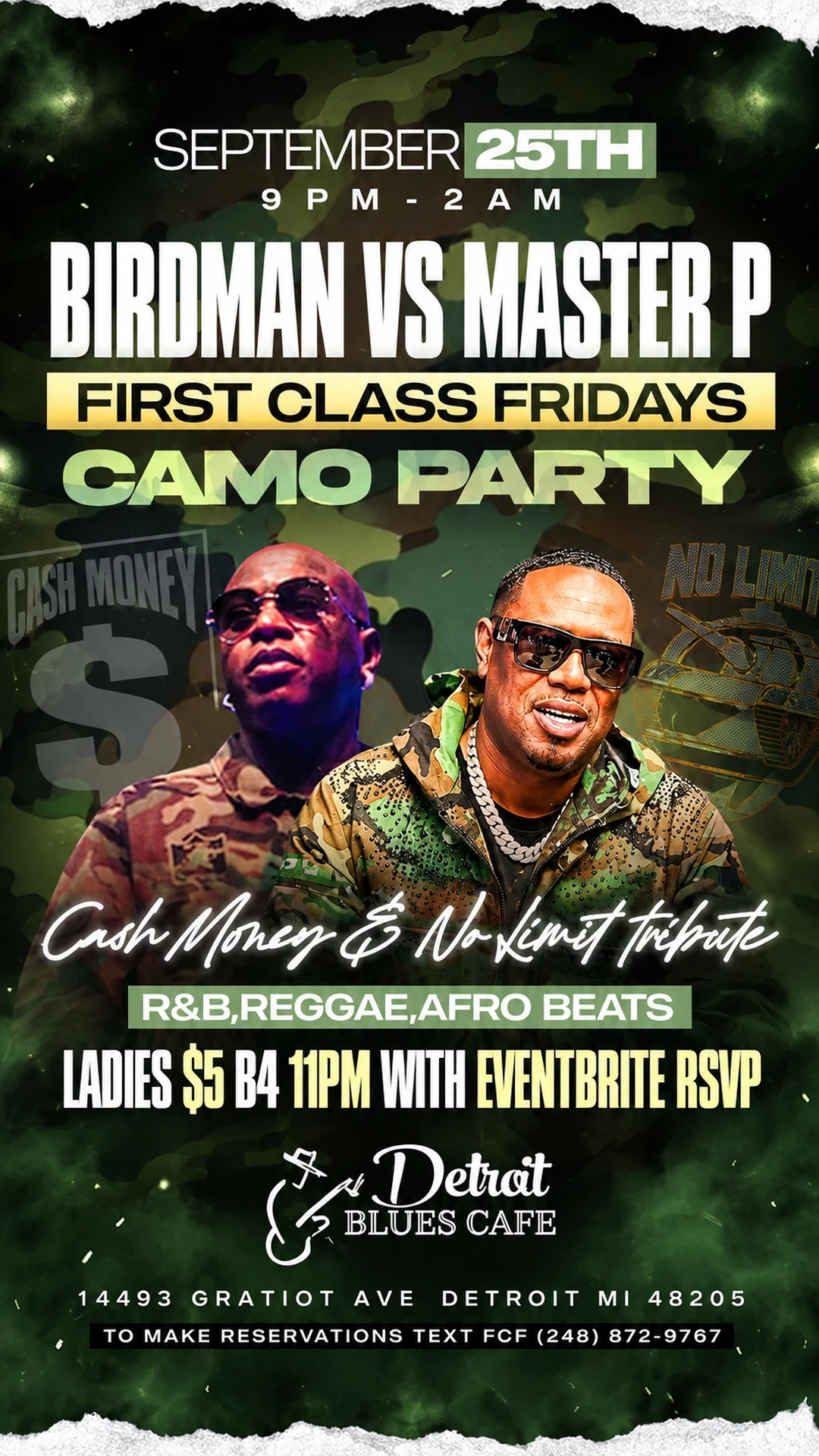 First Class Fridays — Birdman vs Master P Camo Party